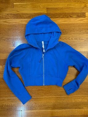 lululemon athletica Blue Cropped Zip Hoodie